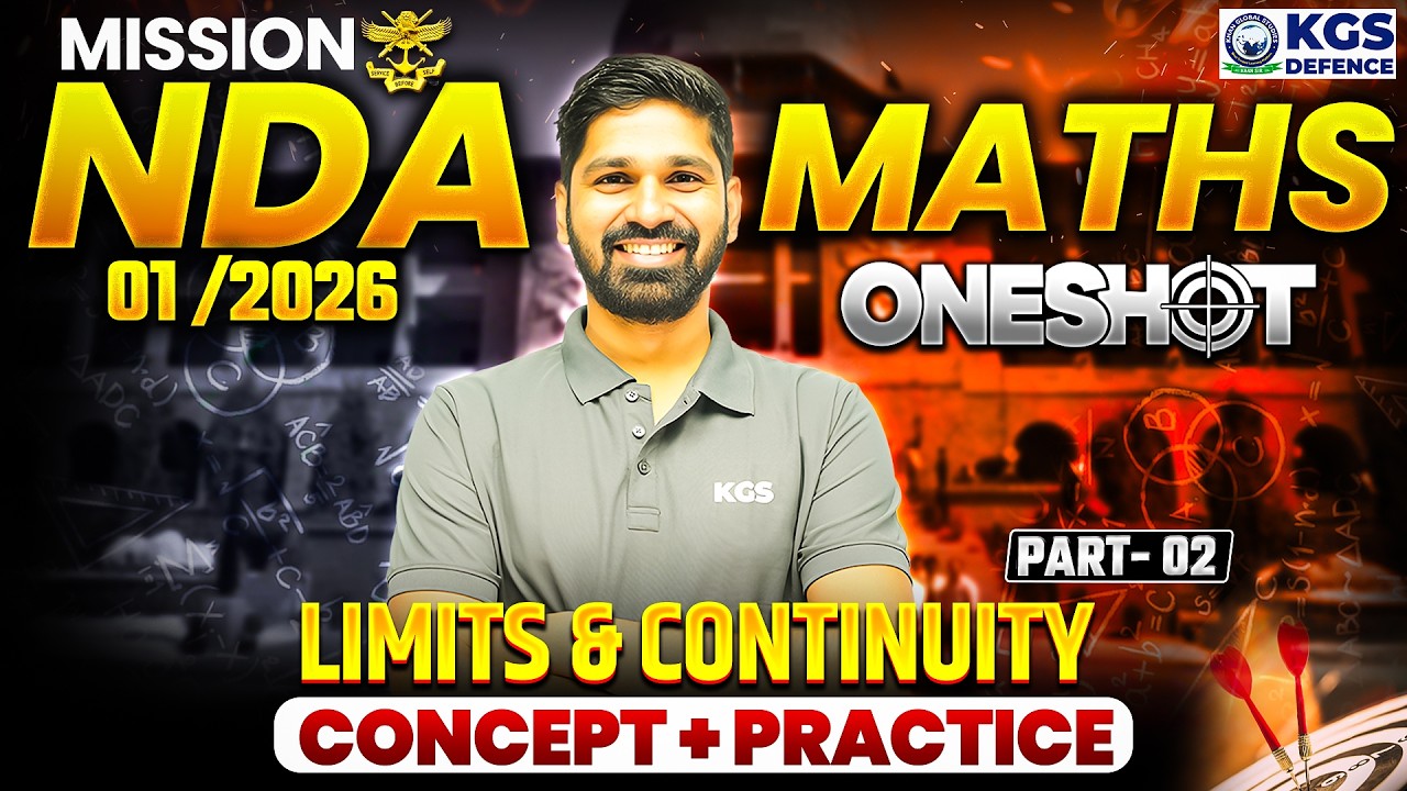MISSION NDA 01/2026 MATHS ONE SHOT LIMITS & CONTINUITY CONCEPT+PRACTICE Part 2 | By Prashant Sir