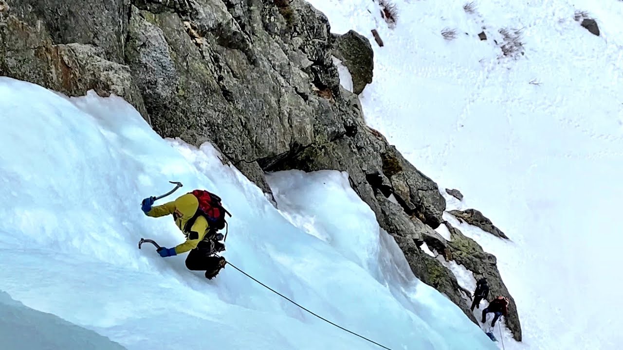Pinnacle Gully, Huntington Ravine 03.24.21 | Mt Washington ice climbing #northeastice