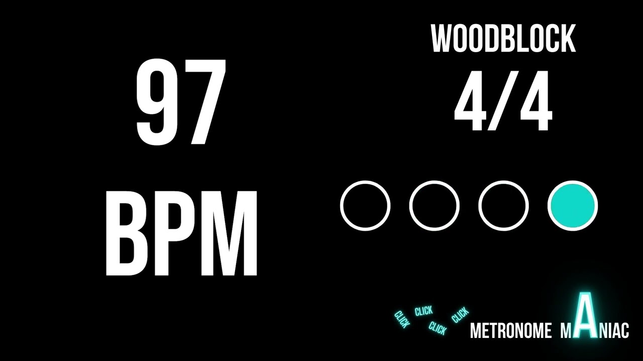 Metronome 97 BPM 4/4 - Woodblock