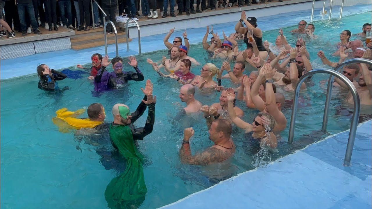 FULL METAL CRUISE 2025 - GRAILKNIGHTS finishing their set in the pool (Part 2)