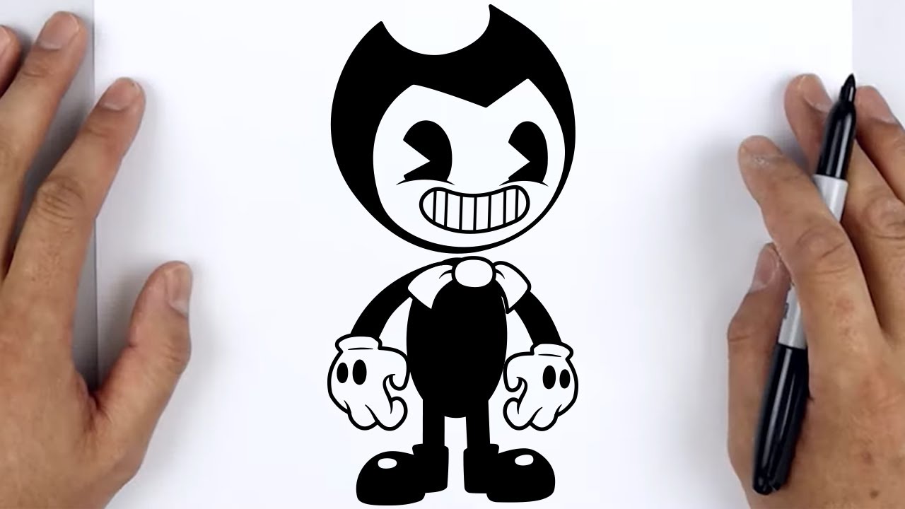 HOW TO DRAW CARTOON BENDY (Indie Cross) | Bendy And the ink machine / Friday Night Funkin (FNF)