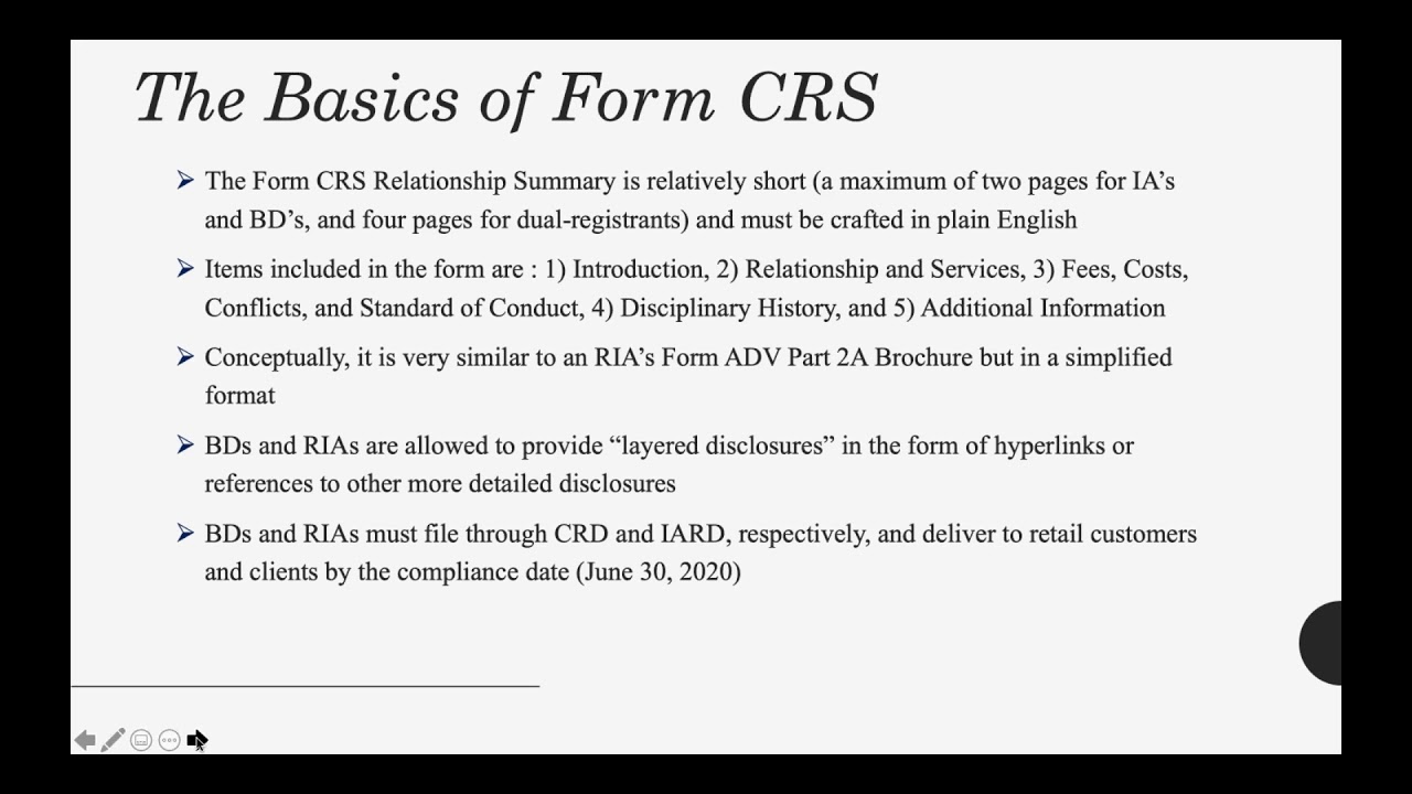 Understanding Regulation Best Interest and Form CRS