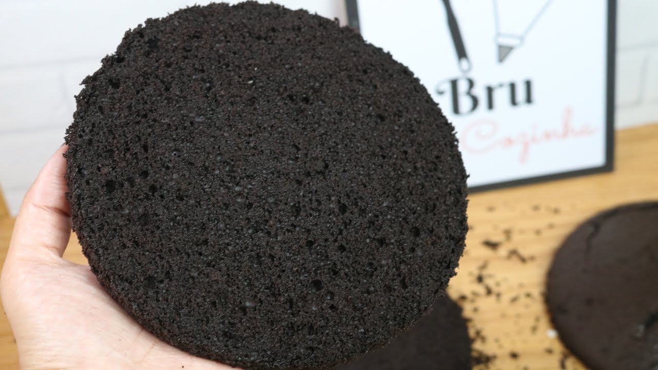 MASSA BLACK ESTRUTURADA, SABOROSA E UMÍDA - COMO FAZER MASSA DE CHOCOLATE PRETA