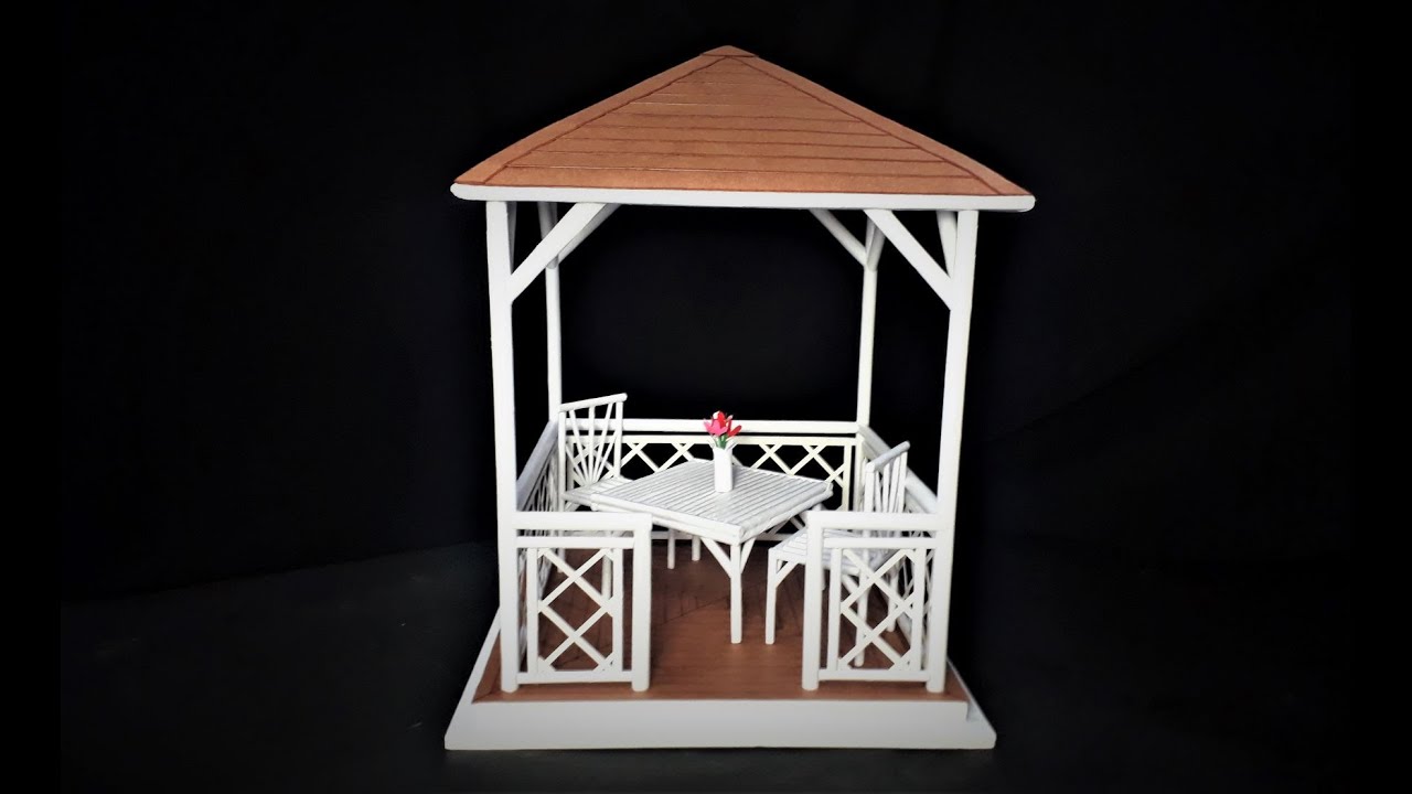 DIY Miniature Gazebo | Paper Craft