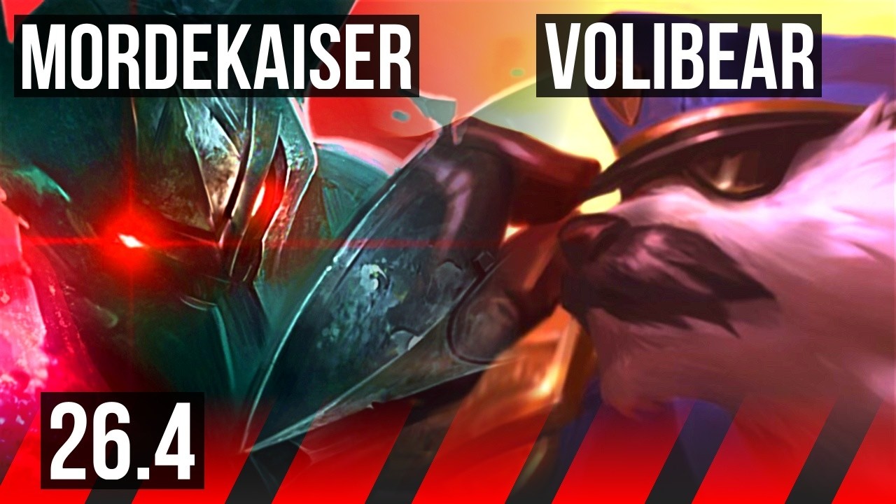 MORDEKAISER vs VOLIBEAR (TOP) | NA Grandmaster | 26.4