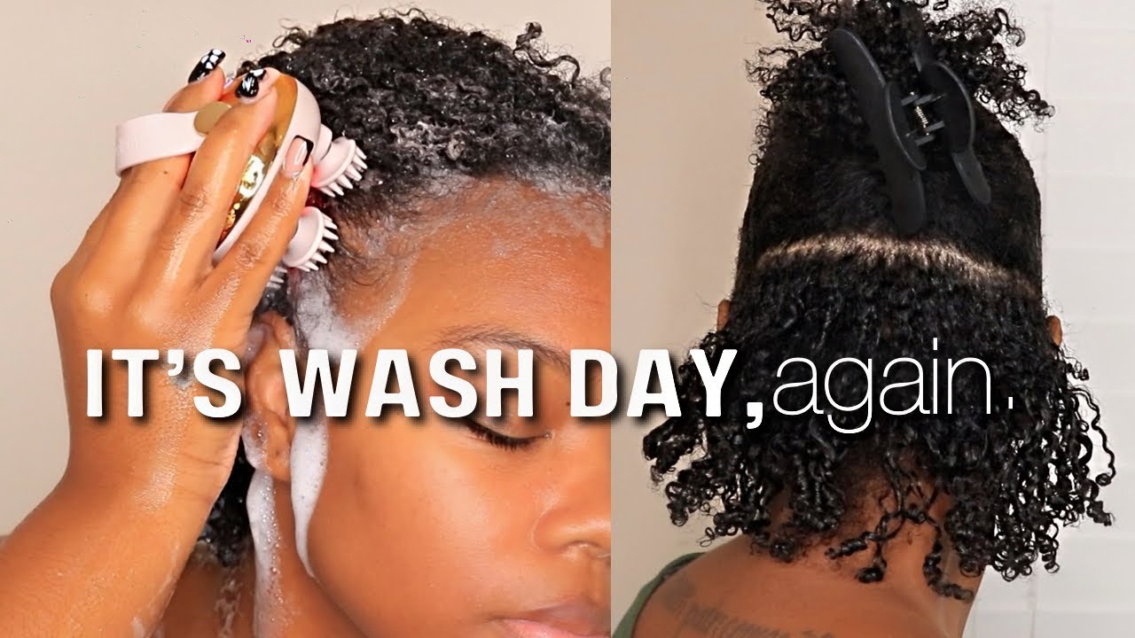 It’s Wash Day AGAIN! Style My Short Natural Hair With Me | Claw Clip Half Up Half Down
