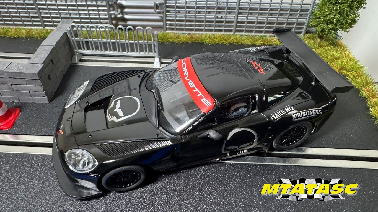 SCX Chevrolet Corvette C6R Skull Slot Car