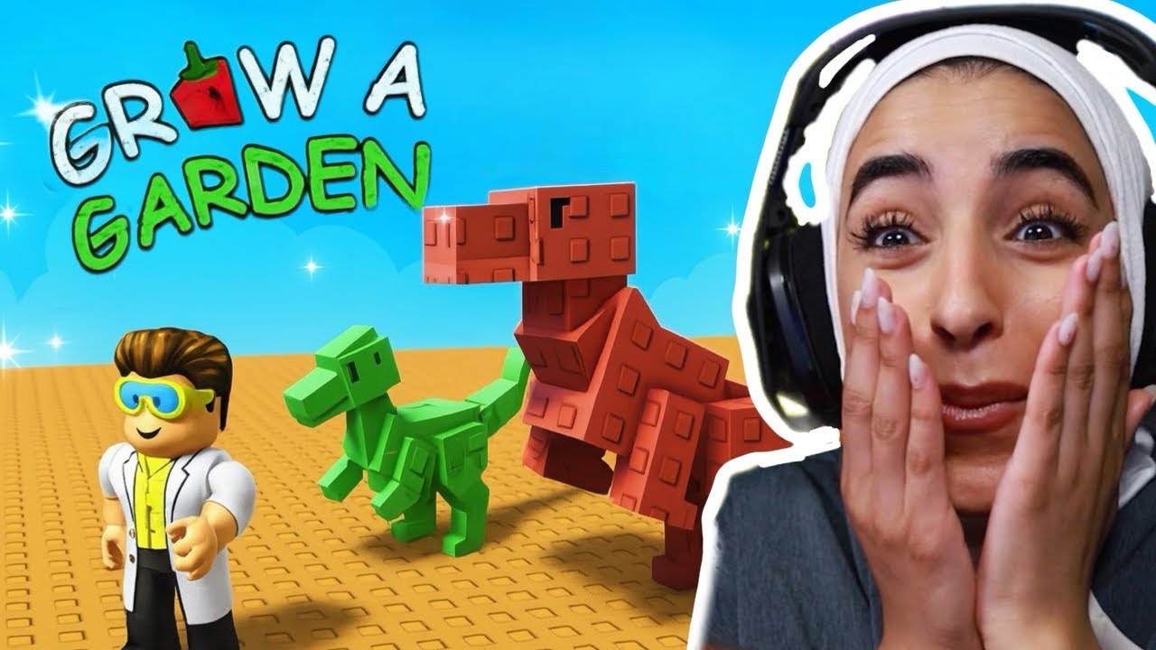 الديناصورات في لعبه المزرعه في روبلوكس 🦖! شنو قاعد يصير 😱؟- grow a garden roblox