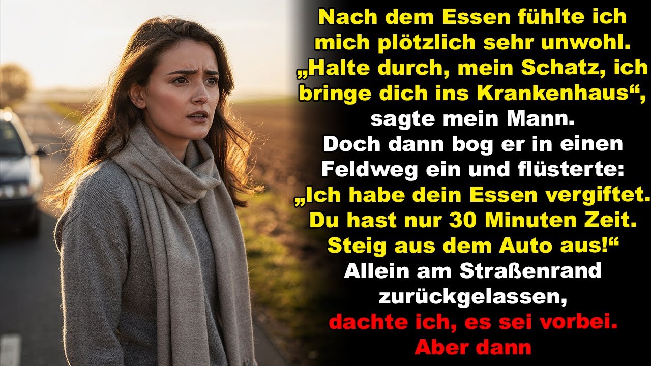 Nach dem Essen fühlte ich mich plötzlich sehr unwohl. „Halte durch, mein Schatz.“