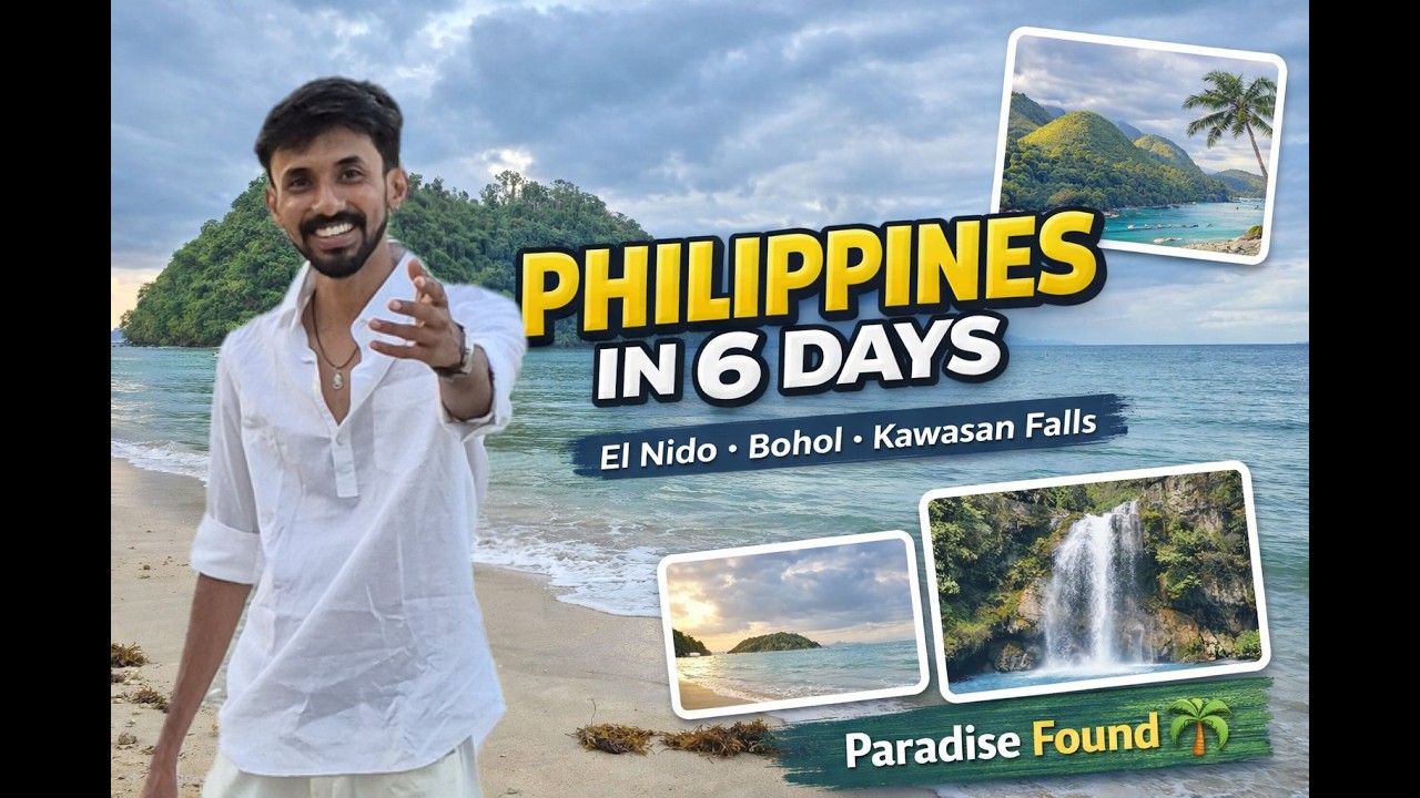 Philippines in 6 Days 🇵🇭 | El Nido, Bohol, Badian Canyoneering & Kawasan Falls Travel Vlog