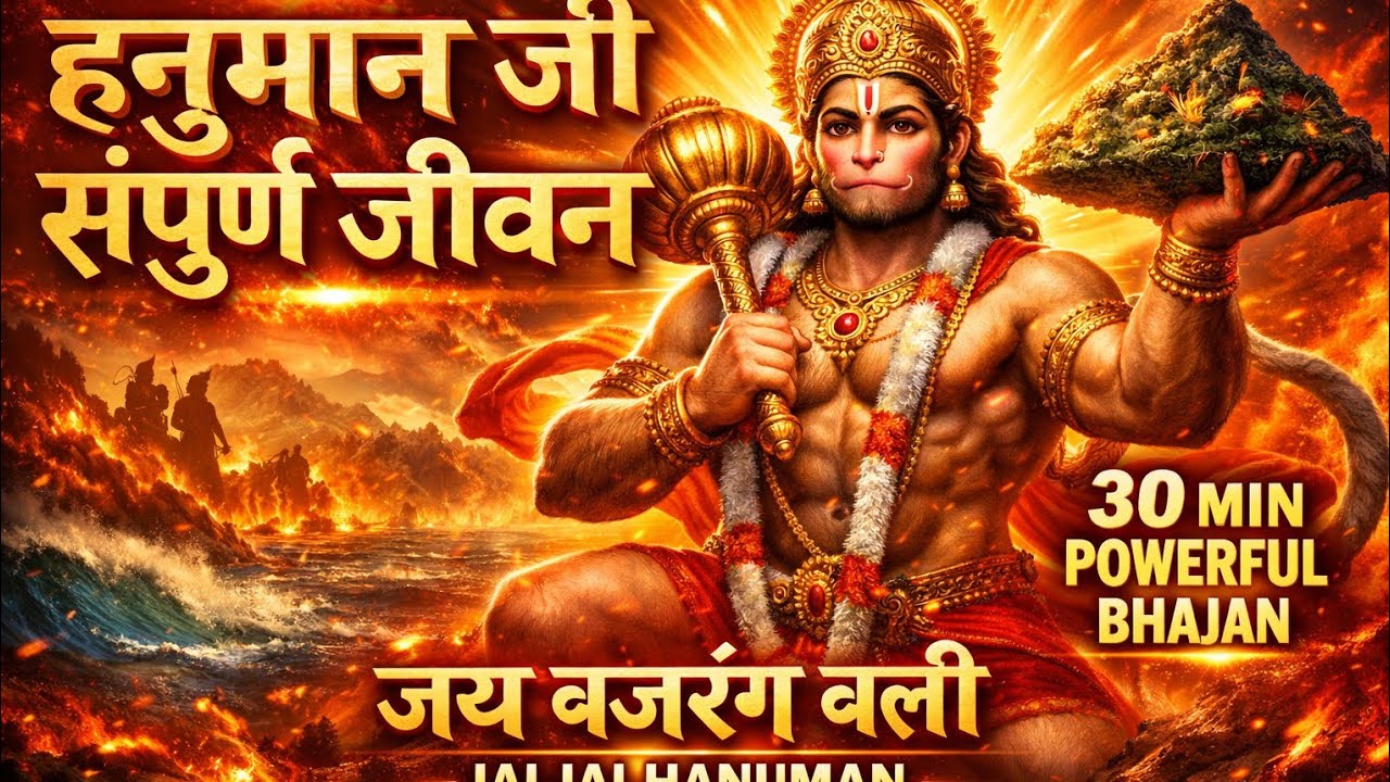 संपूर्ण महिमा, राम भक्ति, लंका दहन और संकट मोचन स्वरूप का भावपूर्ण वर्णन करता है।|Devotional Bhajan 