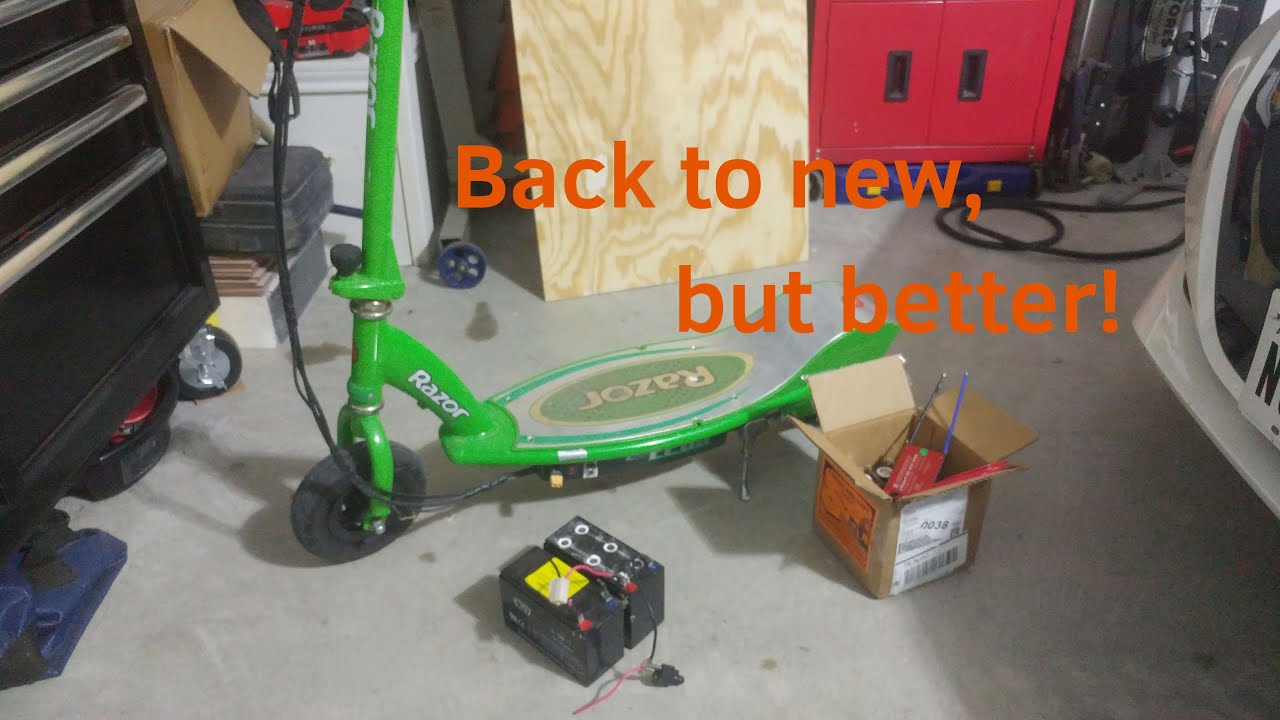 Rebuilding Razor scooter with 24v lithium Iifepo4(8s2p) battery and new deck!