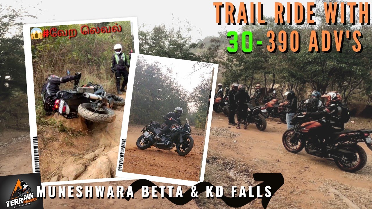 Trail Ride | Muneshwara Betta & KD Falls | TRA Group Ride | 30 KTM 390 Adventure | #tamil