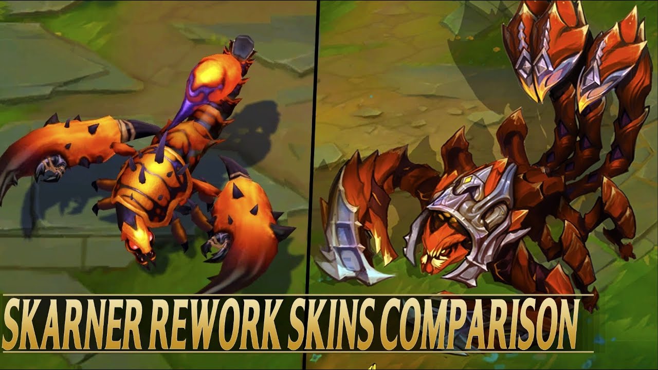 SKARNER  REWORK SKINS COMPARISON - League of Legends
