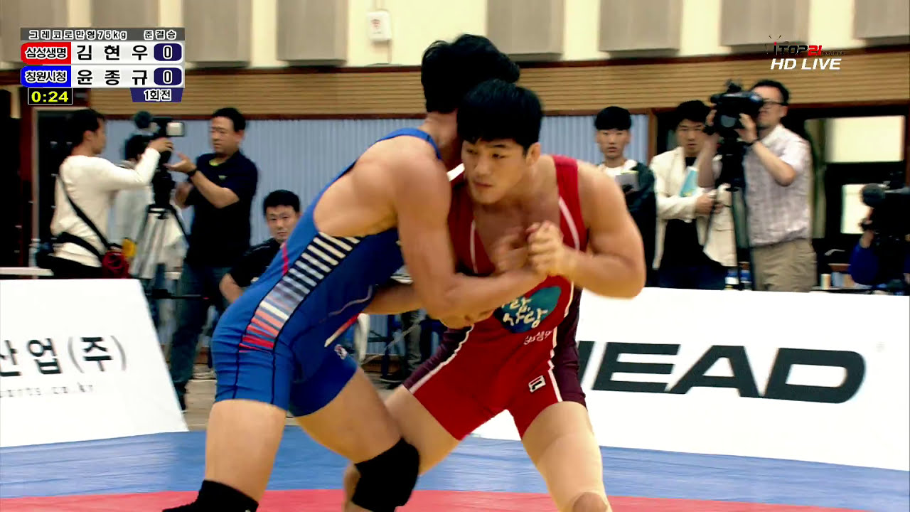 wrestling ㅣ 김현우(삼성생명) vs 윤종규(창원시청) ㅣ 그레코로만형 75kg 준결승 ㅣ 2016 리우 올림픽 국가대표 최종 선발전 &ndash; 2016.6.8