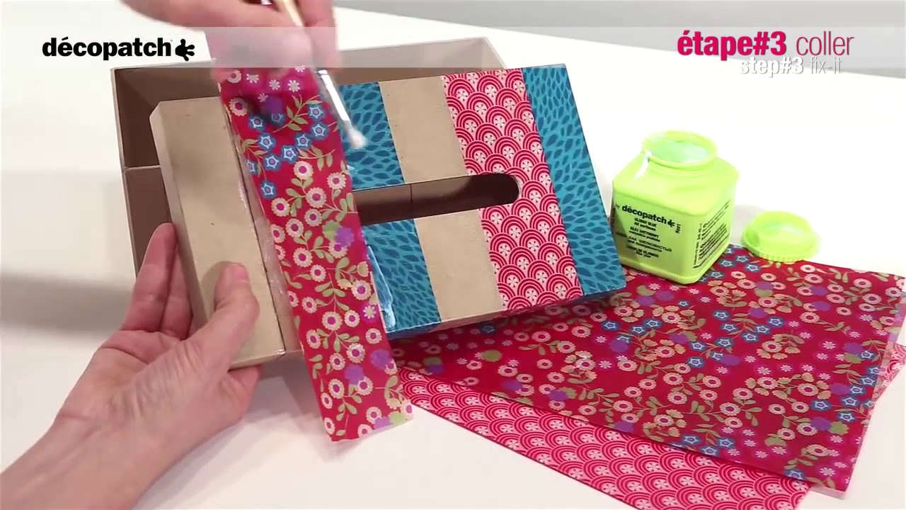 Step by Step Decopatch Tissues Box