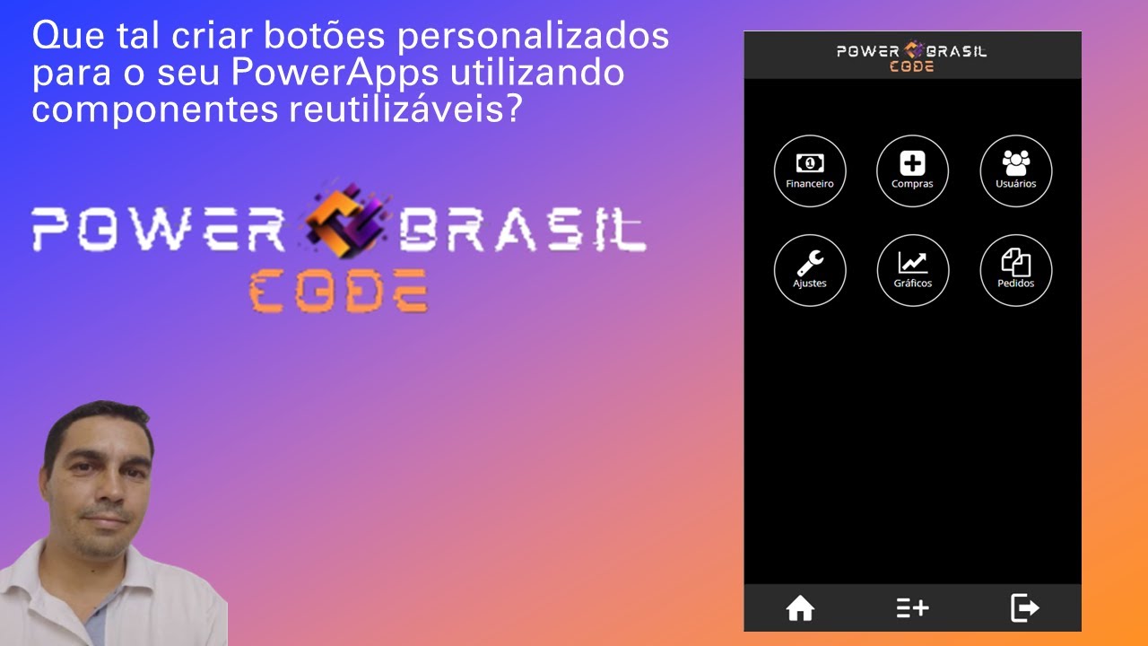 Como criar botões personalizados para o seu PowerApps utilizando componentes reutilizáveis.