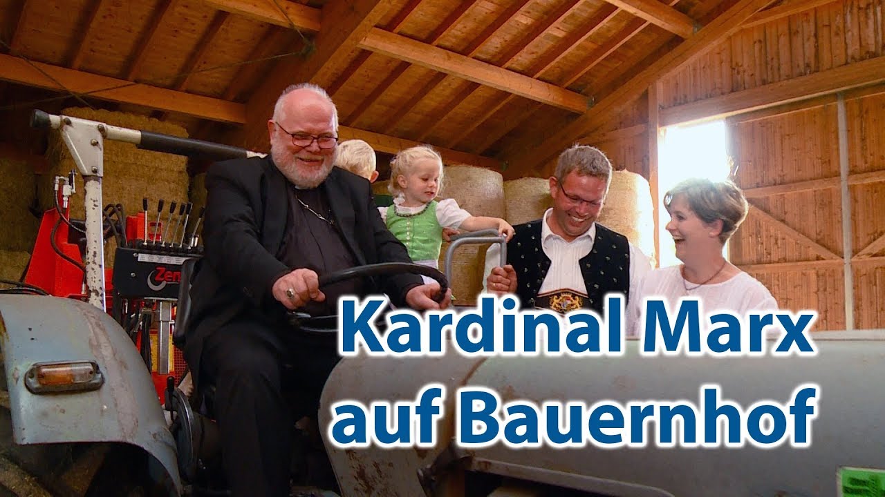 Kardinal Marx besucht Bauernhof