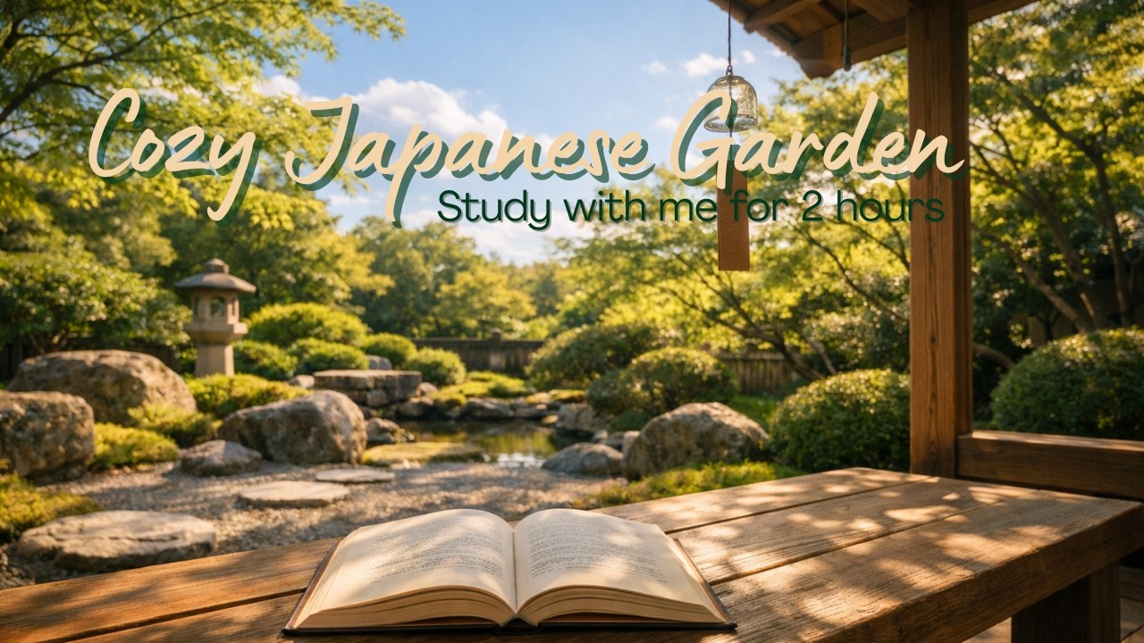 2 Hours Lofi Study & Work Music | POV Japanese Garden Ambience #CozyVibes