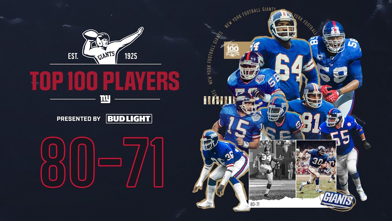 New York Giants TOP 100 PLAYERS | 80-71 Announced!