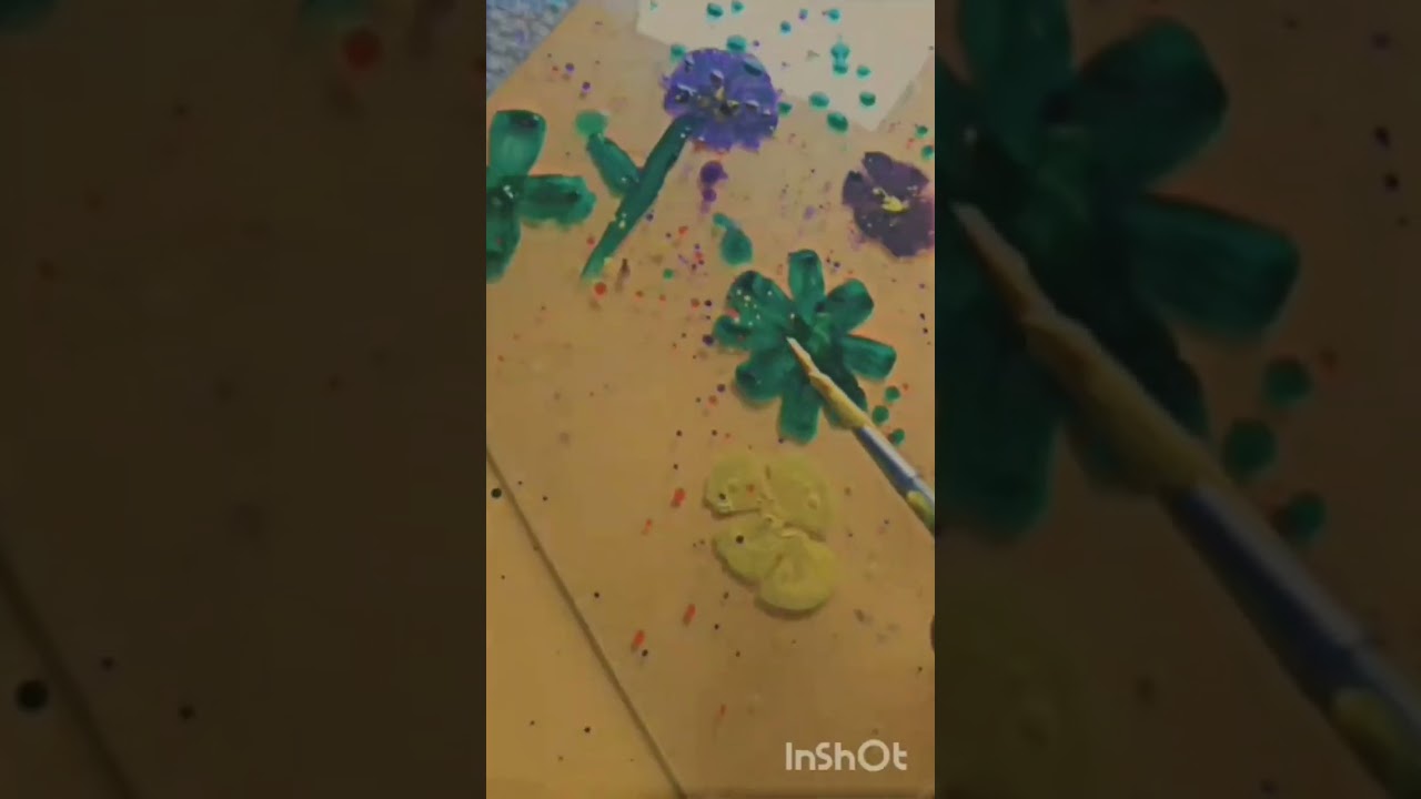 flower glass paiting # shorts # Art alert!