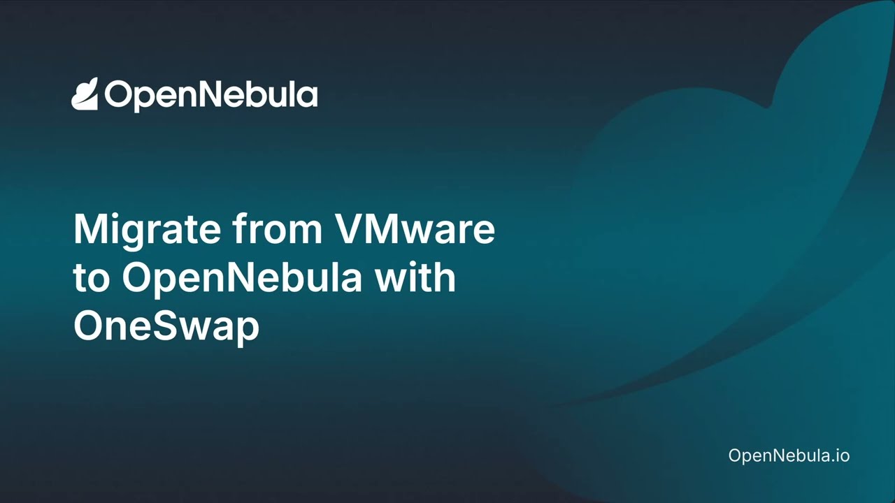 Migrate from VMware to OpenNebula with OneSwap