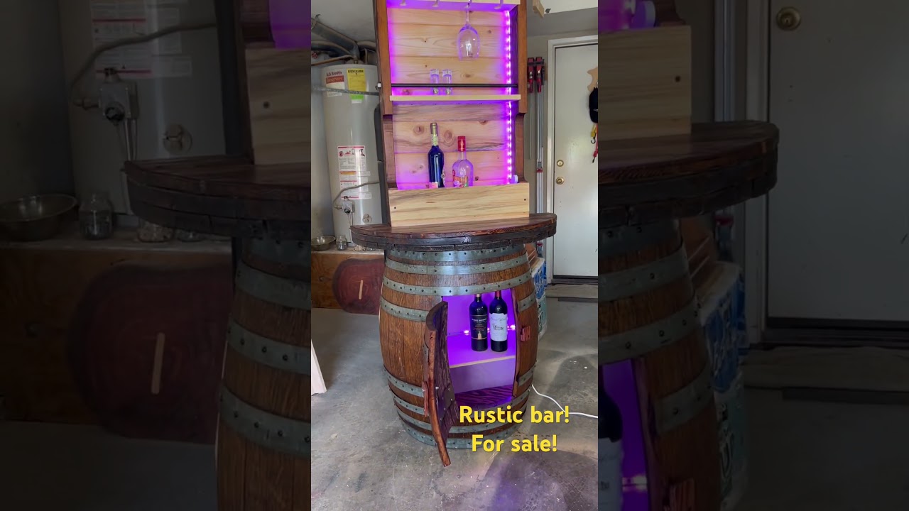 Rustic wine bar #rusticbar #winebar #rusticcountrycrafts #rusticfurniture