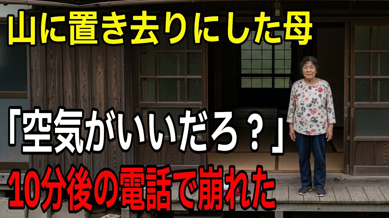 母を山の家に置き去りにした息子…10分後の電話で全てが崩れた