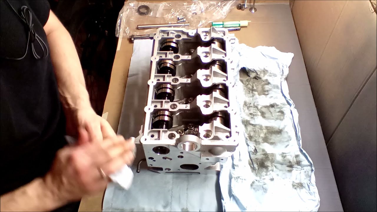 Zylinderkopf Zusammenbau Kipphebel Nockenwellen einbauen 2.0TDI 16V   Teil8/3 Audi VW Seat Skoda BKD