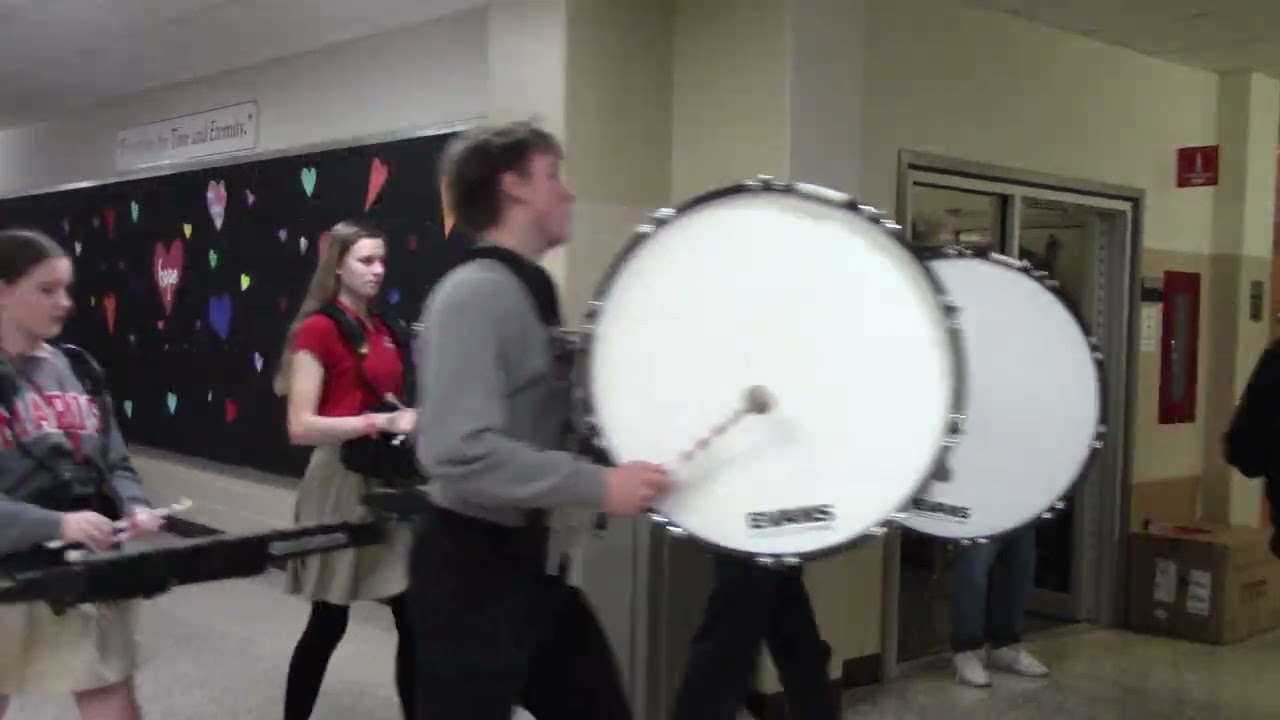 Drumline for Statebound Marist Cheerleaders