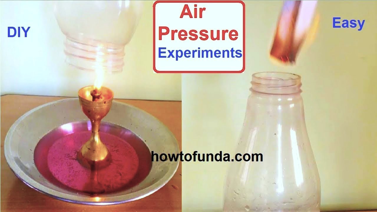 air pressure science experiment with plastic bottle | science project | diy | howtofunda