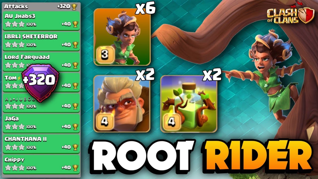 +320 DRUID Makes RR Even STRONGER🔴ROOT RIDER Spam With Overgrowth🔴TH16 Attack Strategy🔴ClashOfClans