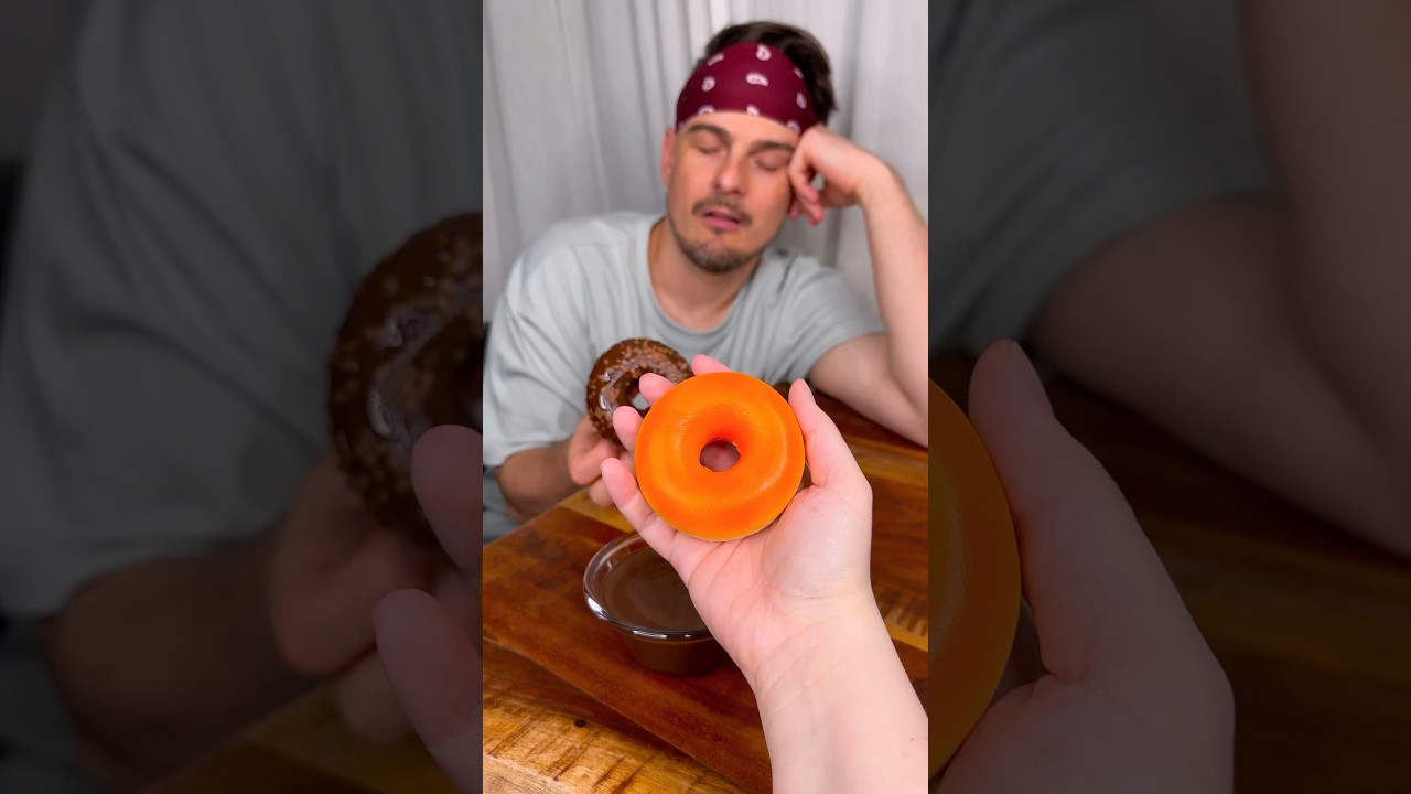 How to make the best SQUISHY CHOCOLATE DONUT for your friend?😅❤️🍩| CHEFKOUDY