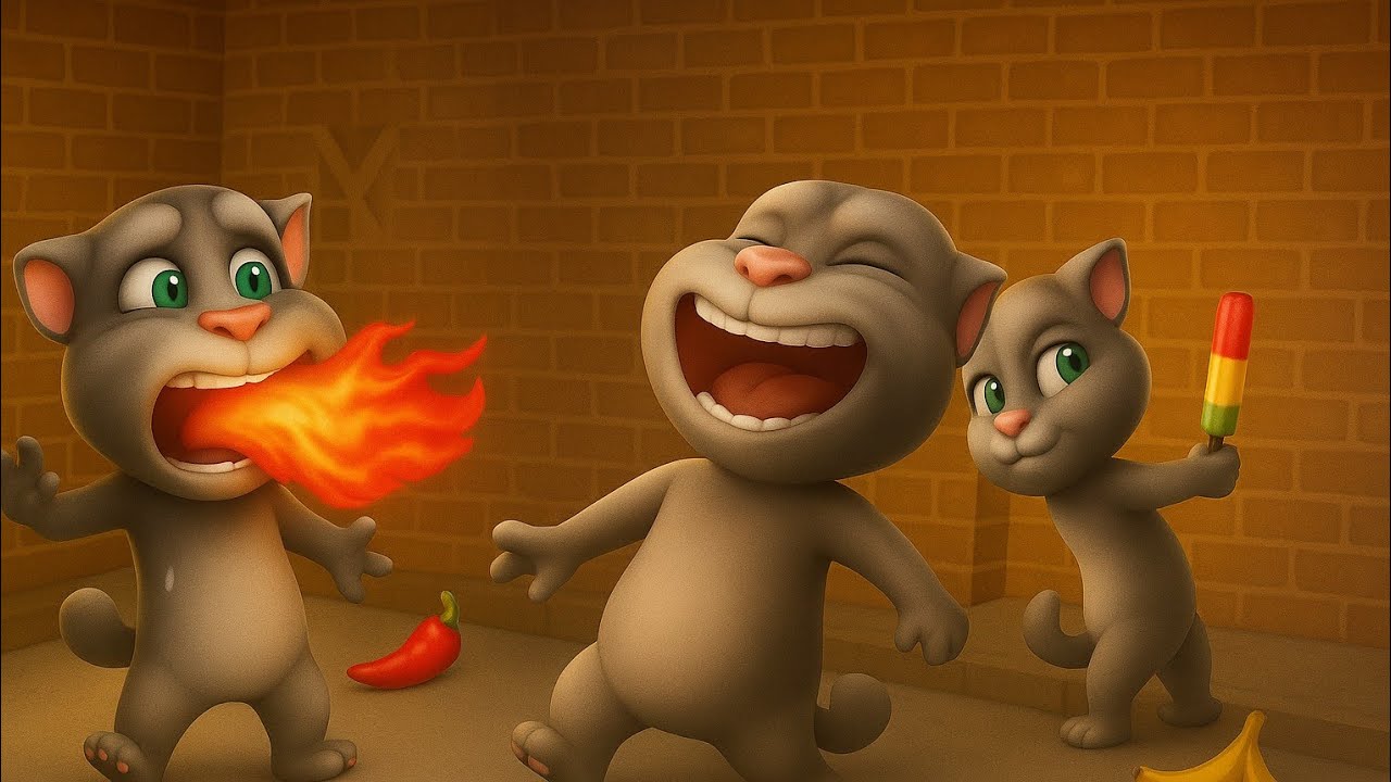 TALKING TOM CAT 😺 | How to play games 🙀 | Eating Red Chilli 🌶️#gameplay #funny #cat 
