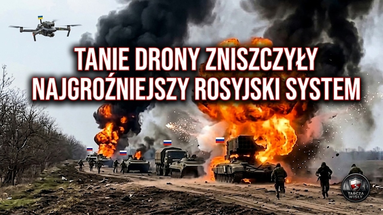 Ukraińskie drony atakują uciekającą kolumnę z Krymu i uderzają ponownie