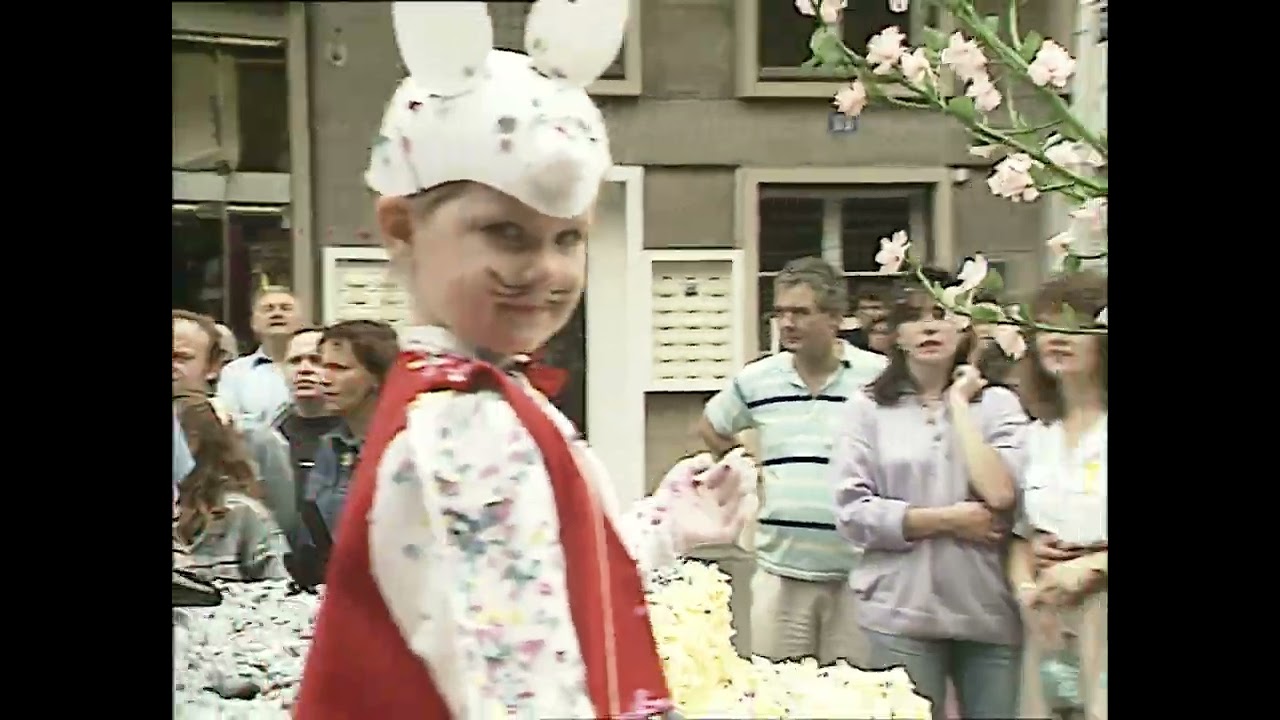 FR3 Rouen 19/8/90 - Rushes reportage Corso fleuri (Le Havre)