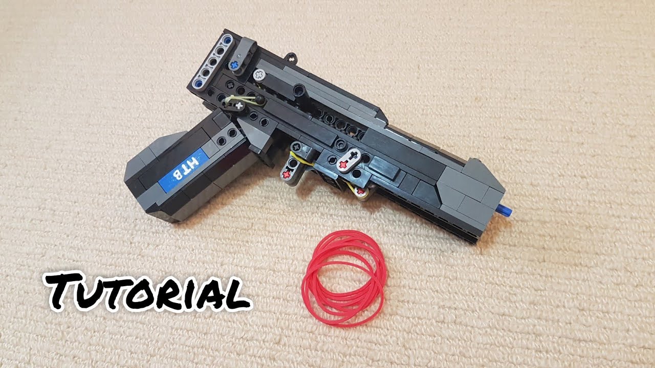 Lego Select-fire rubberband gun [Semi/Full-auto] - Tutorial (Read description)