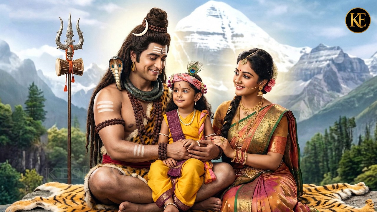 बाल कान्हा आये पर्वत महादेव और माँ पार्वती से मिलें || मैया यशोदा का नंदलाला ||  YMKN