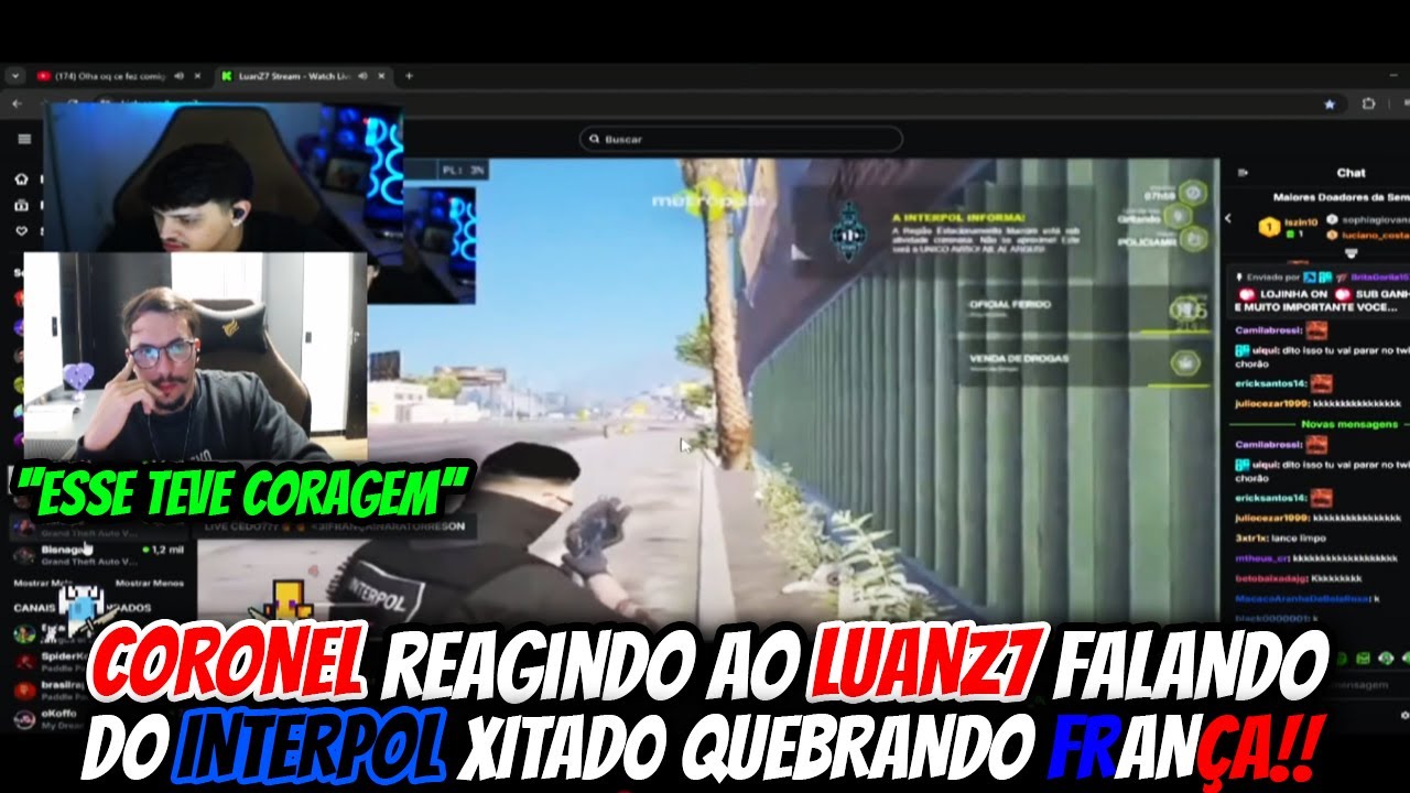 CORONEL REAGINDO AO LUANZ7 FALANDO DO INTERPOL XIT4DO QUEBRANDO FRANÇA!!!