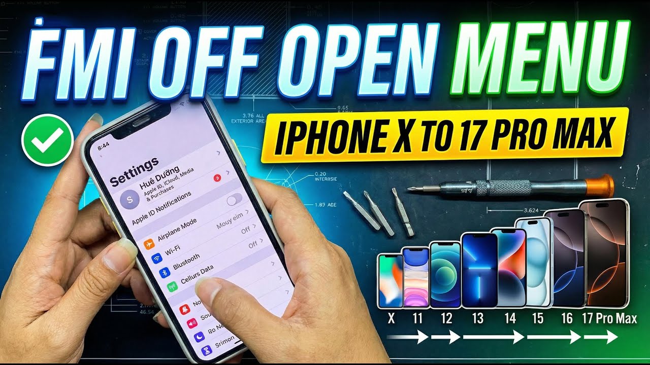 ⚡ NEW 2025 Method! FMI OFF (Find My iPhone) on Open Menu iPhone X to 17 Pro Max (100% SUCCESS)