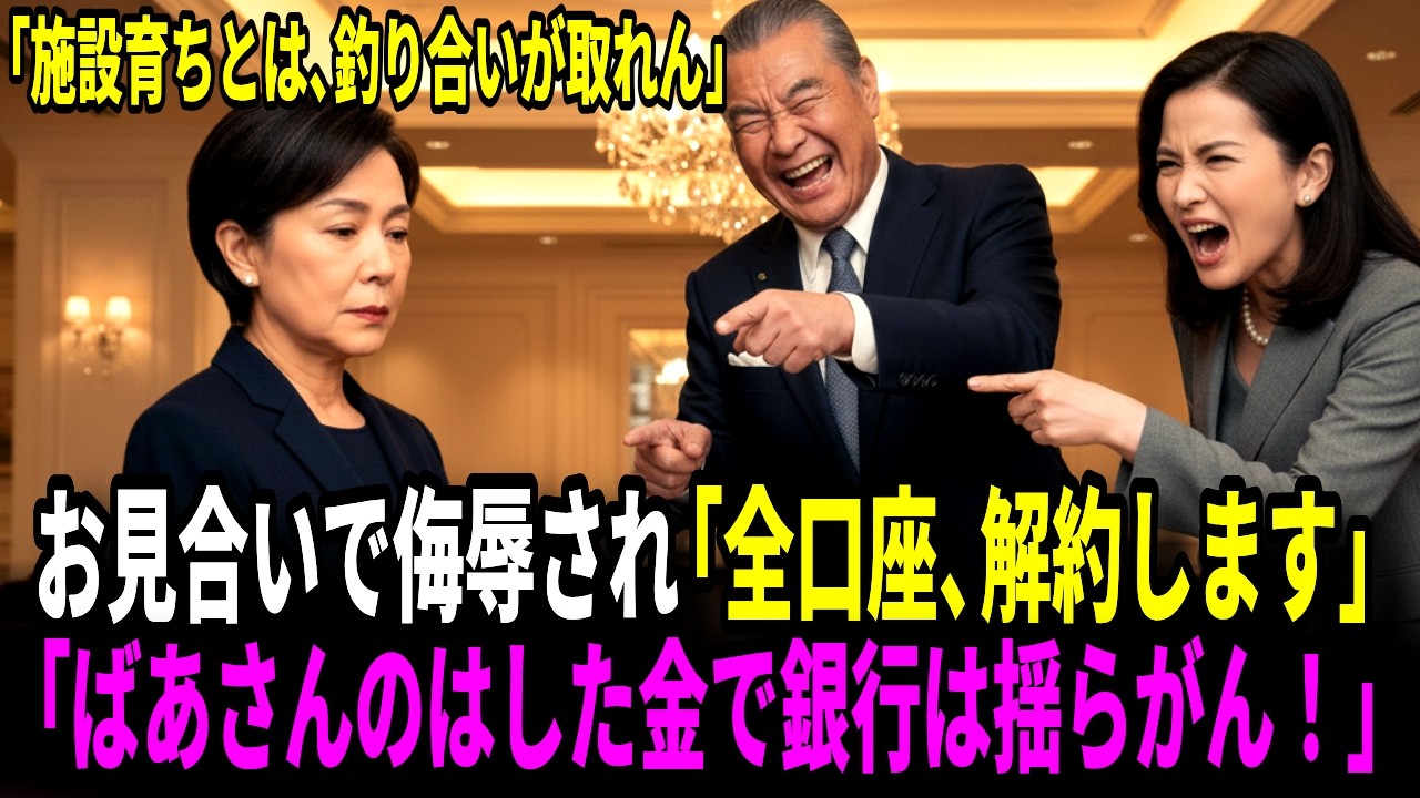 お見合いで施設育ちを見下された女性、全口座解約を宣言した翌日には頭取一家の銀行が丸ごと崩壊する事態に