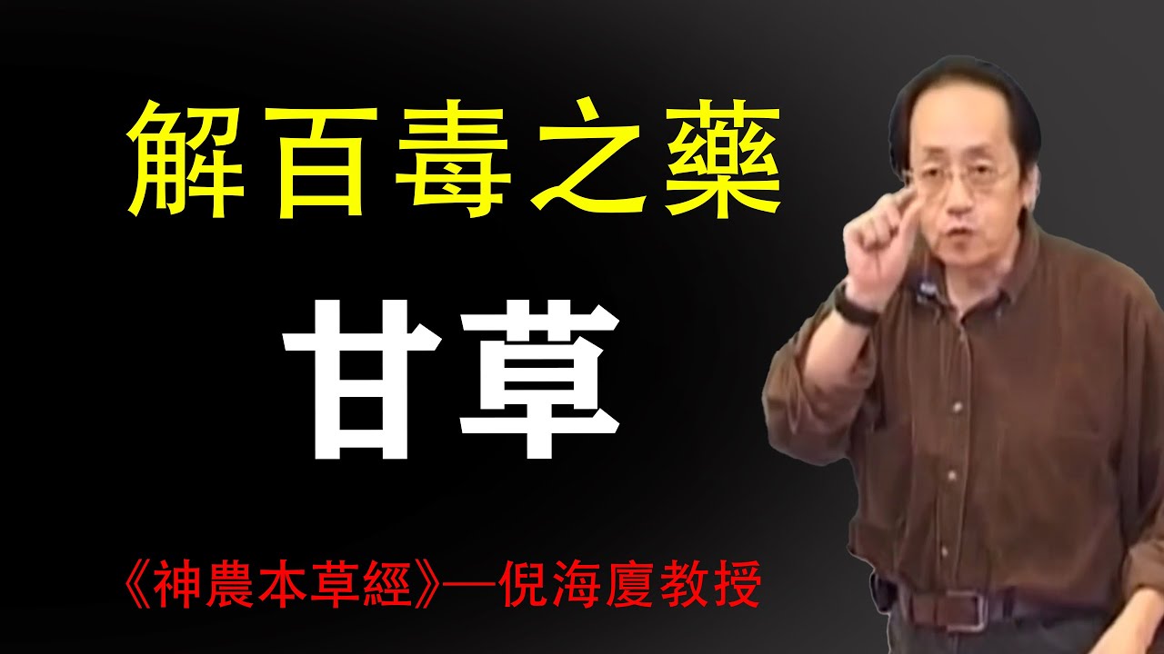 甘草能解百藥之毒，國人寓意“眾藥之王”，又因能調和百藥，有“調和，調解”寓意，甘草是中藥不可或缺的部分。#分享 #倪海廈 #傷寒論 #神農本草經
