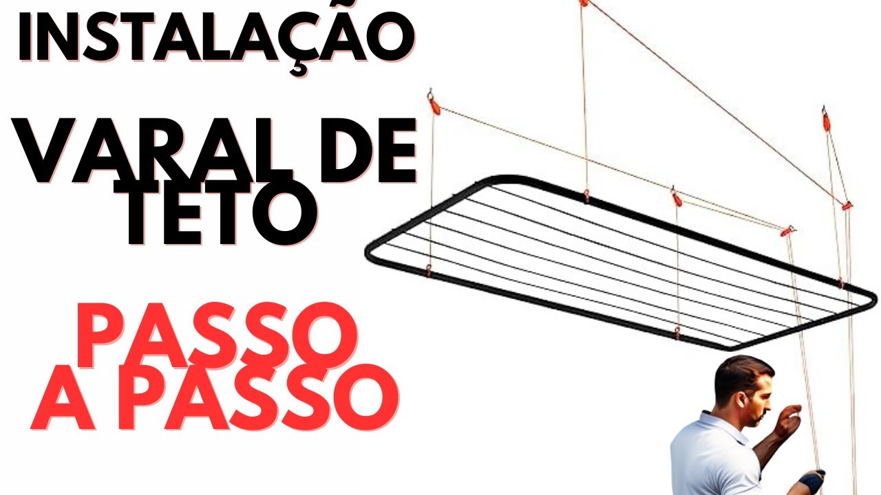 Instalação Varal de teto passo a passo