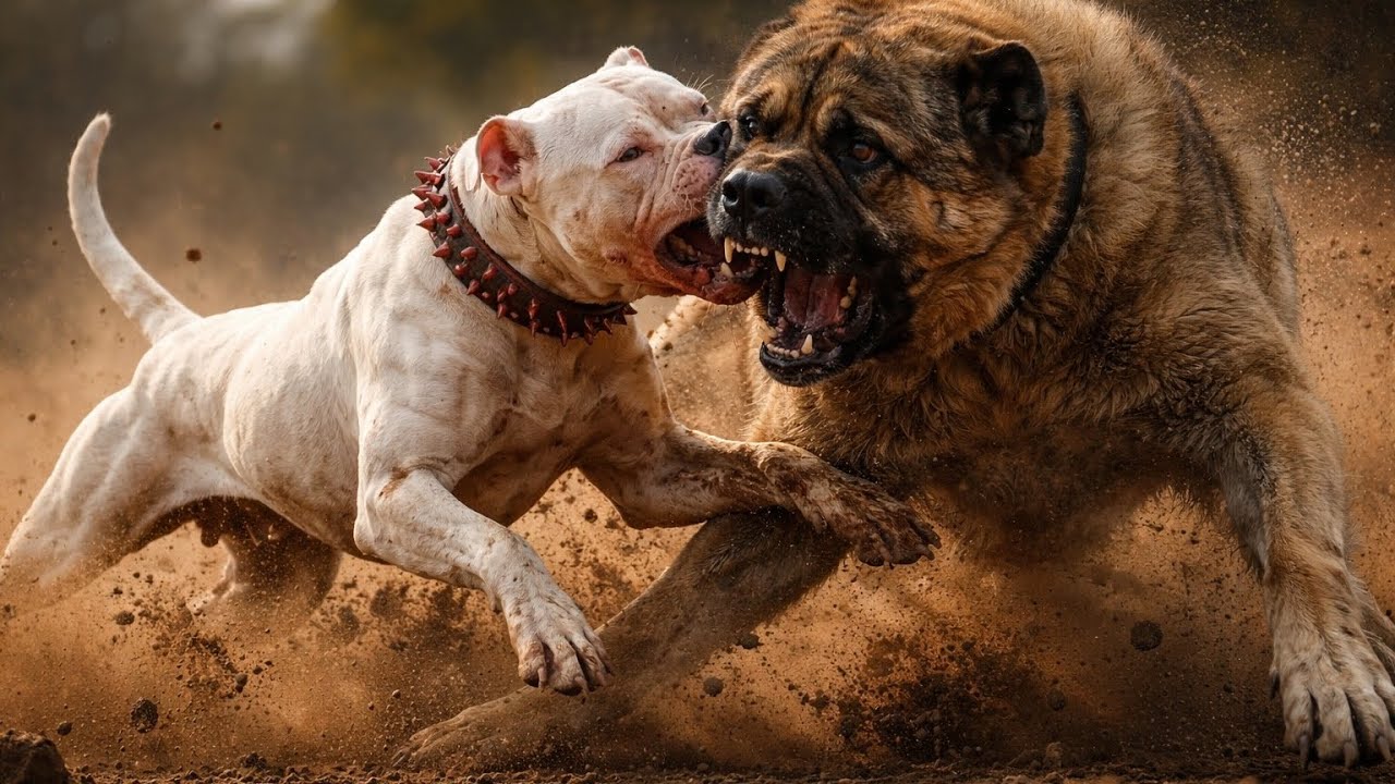 BEYAZ PİTBULL BİZON DÜNYANIN EN GÜÇLÜ KÖPEĞİ TOMASLA DÖVÜŞÜYOR!