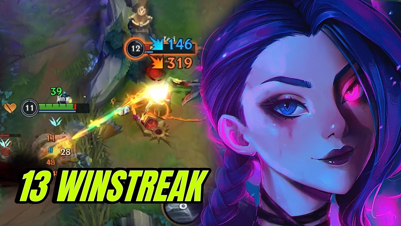 WILD RIFT JINX GAMEPLAY IN SEASON 13 / 13 WINSTREAK | PRO BUILDS!