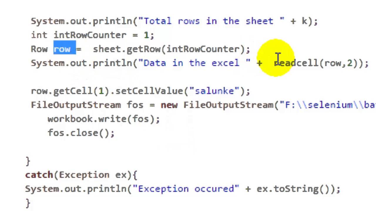 How to read excel sheet using apache POI in Selenium