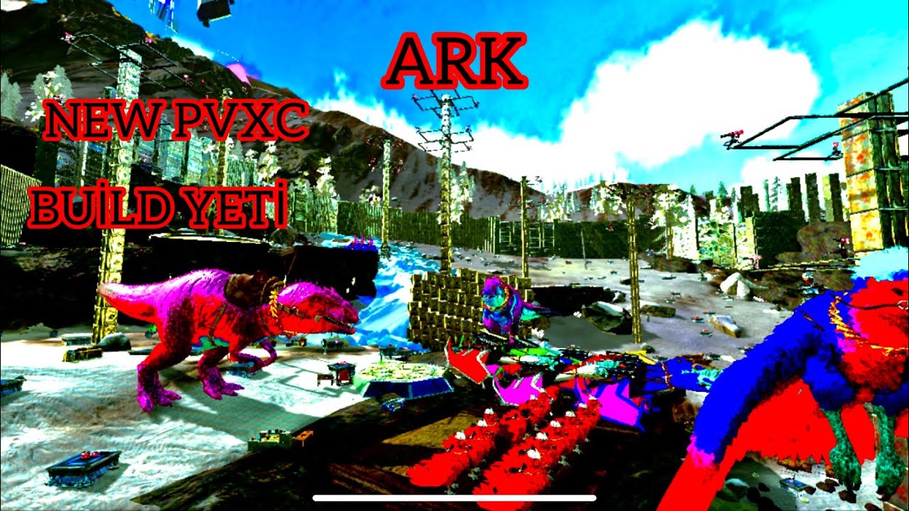 ARK MOBİLE New Pvxc Transfer And Build Yeti cave  #arksurvivalevolved #pvpserver #arkmobile