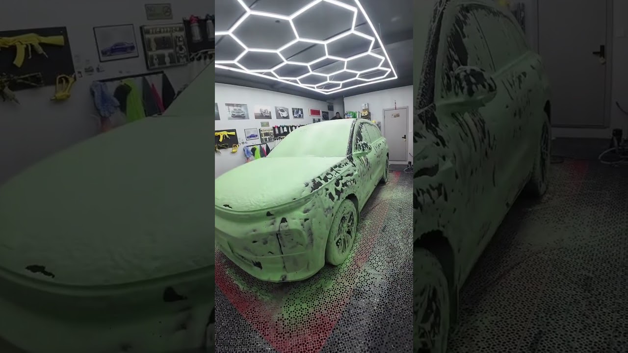 给理想老铁洗车，给老铁省下30多##自己洗车也是一种享受 #理想l9 #撸车日常 #理想l6 #理想l7