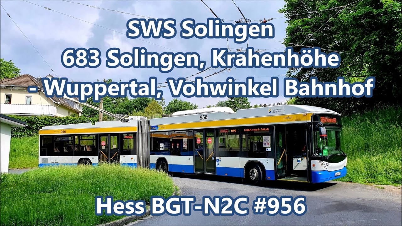 SWS Solingen - Hess SwissTrolley 3 BGT-N2C #956, Linie 683