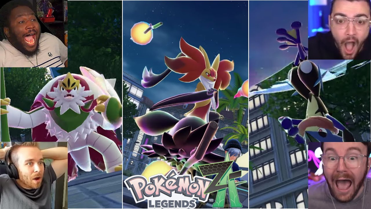 Youtubers React to Mega Chesnaught, Delphox & Greninja Compilation